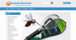 Desktop Screenshot of geschenk-himmel.de